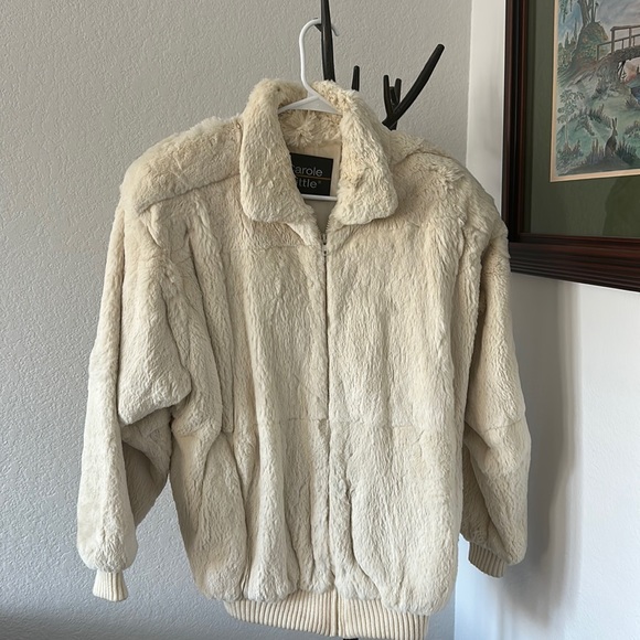 Carole Little Vintage Dyed Sheared Rabbit Jacket Size M - Picture 1 of 14